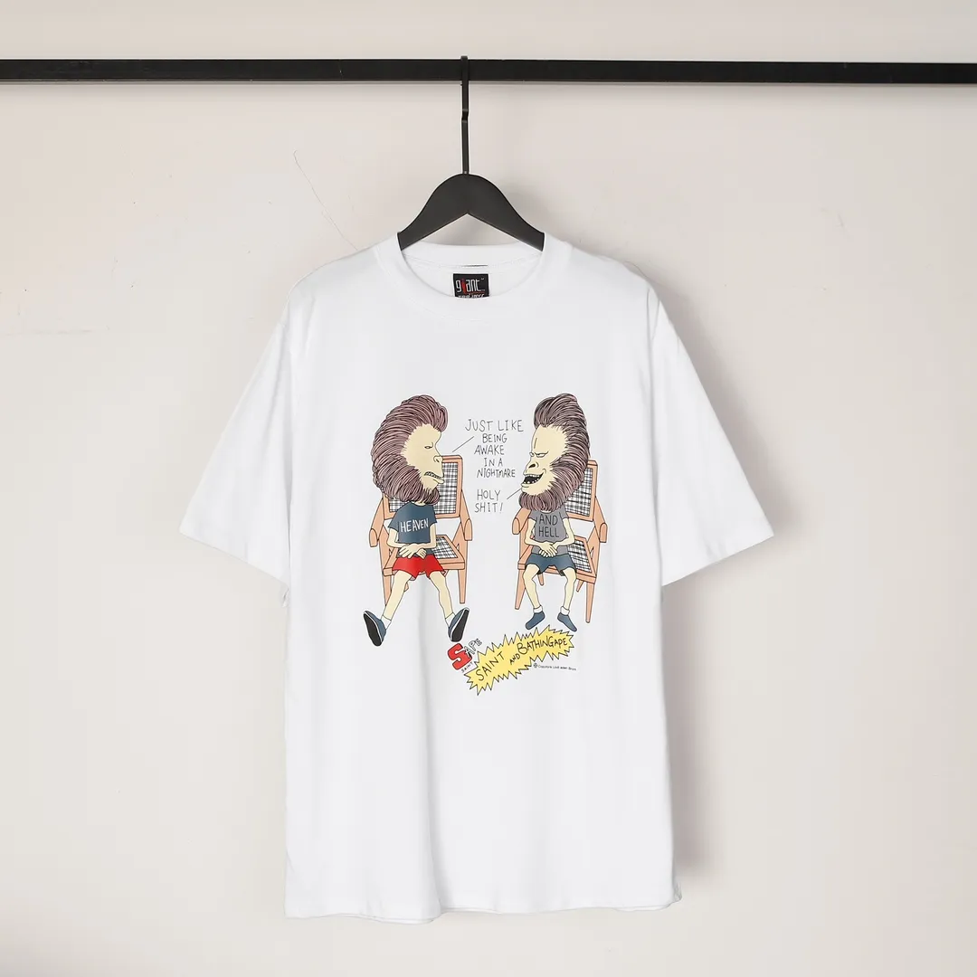 Saint Michael series trendy T craft letter drawing round neck short sleeves Style number: D3190P110 Color: black Size: S M L XL